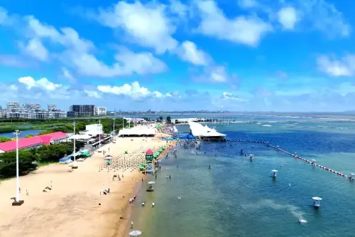 Blue Sea and Golden Sand Area